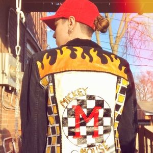 Hand painted Disney/MickeyMouse Denim Jacket